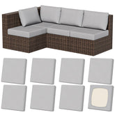 Vorshape outdoor cushion covers air-grey pack of 8 front view