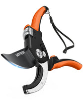 VOTREK Anvil Pruning Shears front view with orange handle