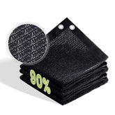 VOXBIN 90% Patio Shade Cloth 10×10 FT black front view