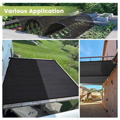 VOXBIN shade cloth in a backyard setting