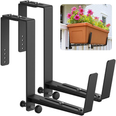 VOXOR adjustable planter box bracket black front view