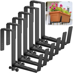 VOXOR Adjustable Window Box Brackets black front view