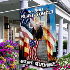 VOZUN 911 Never Forget Flag 3x5 Ft front view