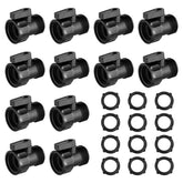 Vtenyeo 12 PCS 3/4 inch plastic garden hose shut off valve front view