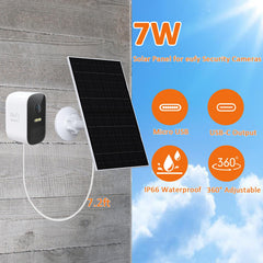 VUEBEE 7W Solar Panel close-up of the charging port