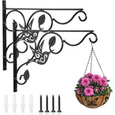 Vumdua 12 inch black plant hanger with bird decoration