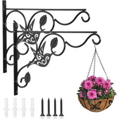 Vumdua 12 inch black plant hanger with bird decoration
