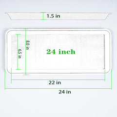 VUWEZ 24 inch plant tray on a windowsill with plants