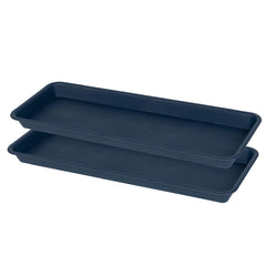 VUWEZ blue plastic rectangular plant tray front view