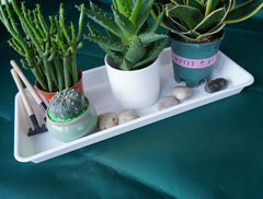 VUWEZ Plant Saucer in use on a windowsill with potted plant