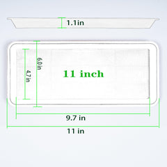 VUWEZ plant saucer showing dimensions 11x6 inches