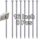 VVOKGO 16 Inch galvanized steel rebar stake front view