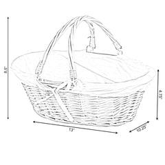 VW Vintiquewise wicker basket side view