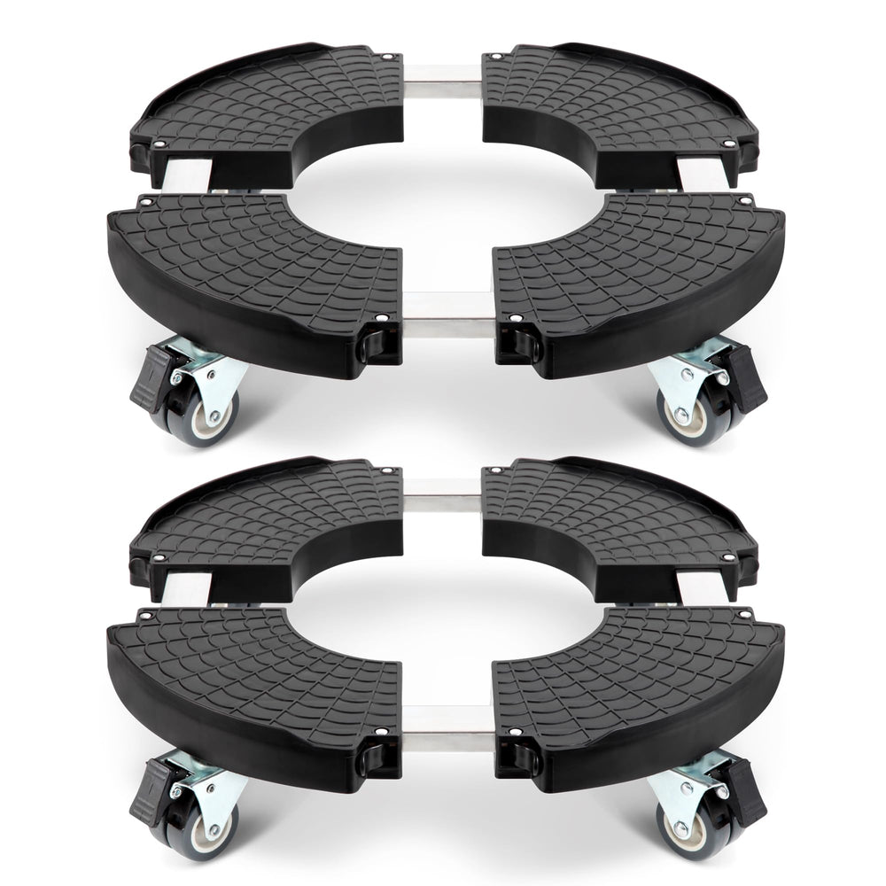 W B D WEIBIDA 2 Pack Plant Caddies with Wheels, Black