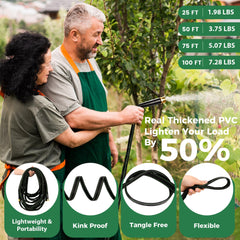Wabolay lightweight garden hose laid flat outdoors