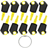 WAHLIN PARTS 10Pcs Cat Keys set with metal wire ring