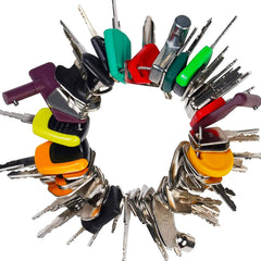 WAHLIN PARTS Heavy Equipment Key Set with 67 keys on a keyring
