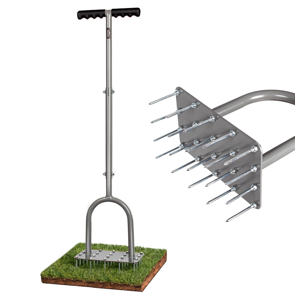 Walensee 4-Row Lawn Aerator Tool with steel spikes