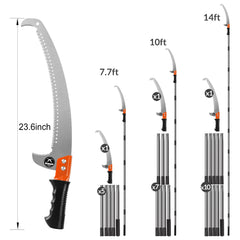 Walensee 7.7FT Pole Saw with non-slip handle close-up