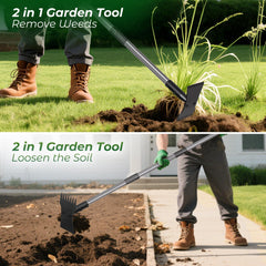 Walensee Weed Puller Tool showing the sharp hoe and rake features