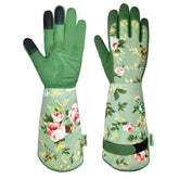 WANCHI Ladies Gardening Gloves front view in green