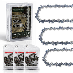 Wangenbro 16 Inch Chainsaw Chain front view with metallic finish