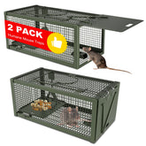 Wanqueen humane mouse trap 9.6x4.9x4.1 inches green front view