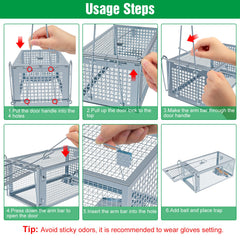 Wanqueen humane rat mouse trap outdoor setup in a garden