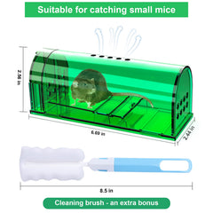 Wanqueen mouse trap with bait compartment open