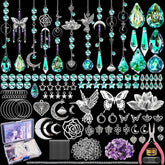 WASTROYAL 420pcs Suncatcher Kit assorted crystal beads and pendants