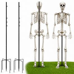 Watayo adjustable Halloween skeleton stand set front view