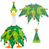 Watayo Christmas Goose Outfit set with tree design in green