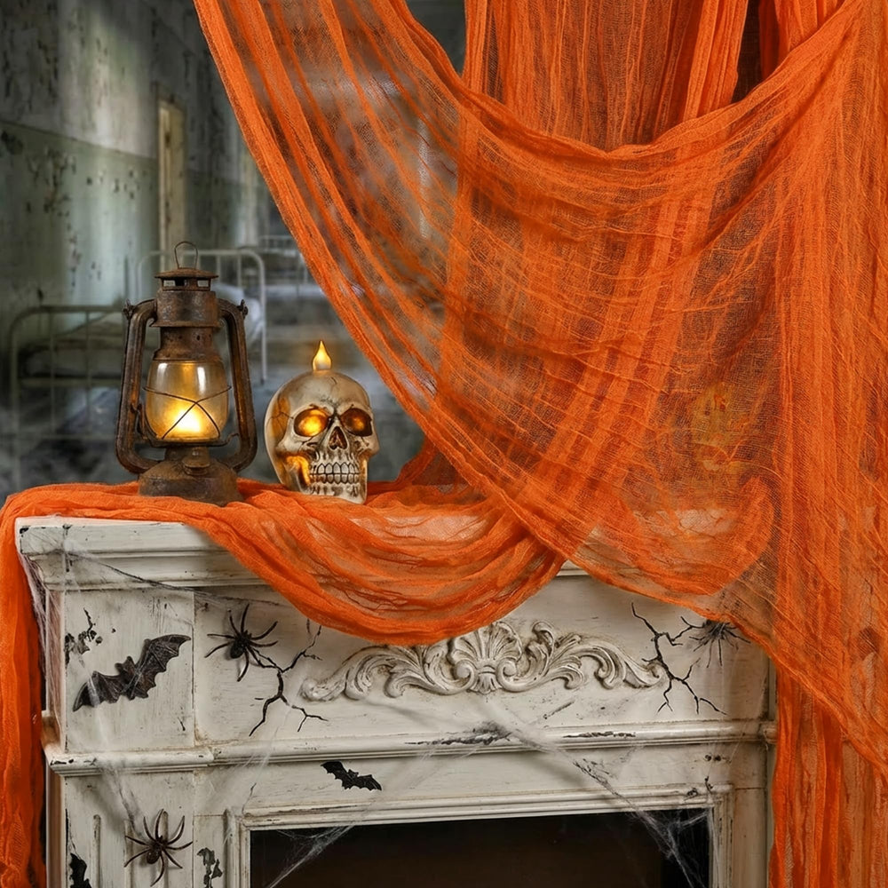 Watayo Halloween Creepy Cloth roll in bright orange color