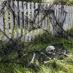 Watayo spider web with bats arranged for Halloween