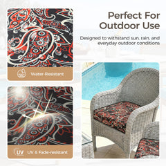 Water-resistant fabric detail of UNIKOME chair cushions