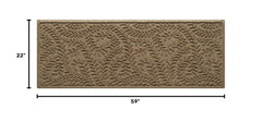 WaterHog Boxwood Doormat side view showing rubber backing
