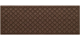 WaterHog Cordova dark brown front door mat 22"x60" front view