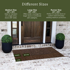 WaterHog doormat showing ridged floral design