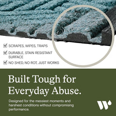 WaterHog Front Door Mat Bluestone in outdoor setting