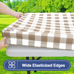 Waterproof surface of Smiry picnic table cover showing easy cleanup