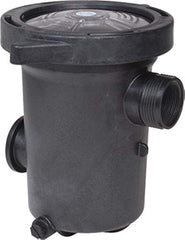Waterway Hi-Flo Pump Strainer Housing front view, clear design