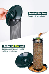 Weather-resistant lid on Gtongoko Finch Feeder