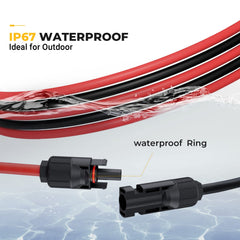 Weatherproof design of BougeRV solar extension cable