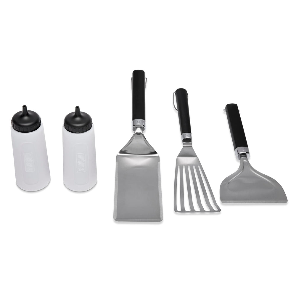 Weber Griddle Essential Tool Set 5-piece including spatulas and squeeze bottles