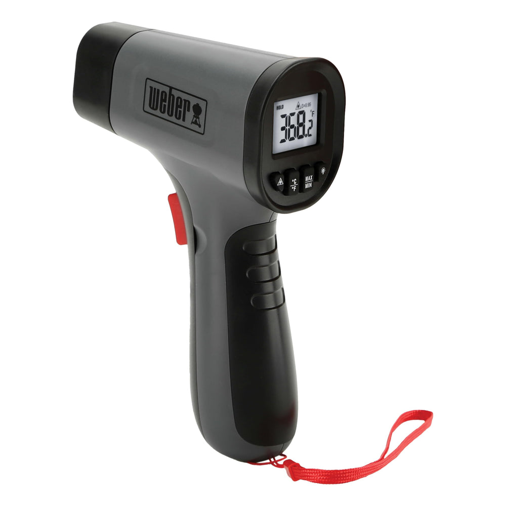 Weber Griddle Infrared Thermometer front view, black colour