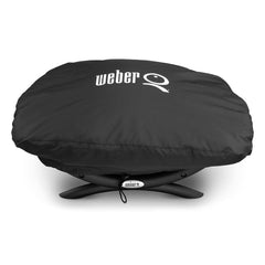 Weber Premium Bonnet Cover for Q1000/100, black front view