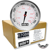 Weber Replacement Thermometer 67088 front view with wing nut
