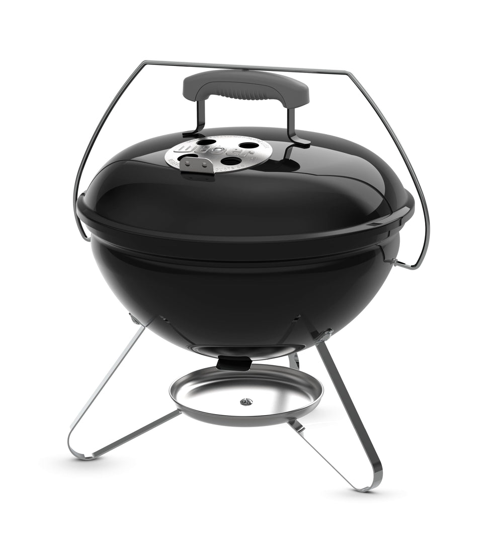 Weber Smokey Joe 14-Inch Portable Charcoal Grill front view in black