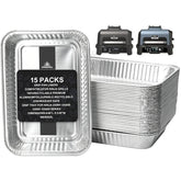 WEBROIL 15 Pack Grease Tray Liners for Ninja OG800/OG900 Series, front view