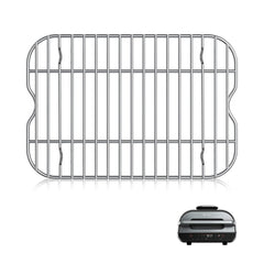WEBROIL Roasting Grill Steamer Rack front view, black stainless steel